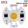 Y32 5pcs Chip COB LED Lamp LED Lamp Bulb 220V IP65 Input Smart IC For DIY LED Flood Light Spotlight Real Power 3W 5W 7W 10W 12W