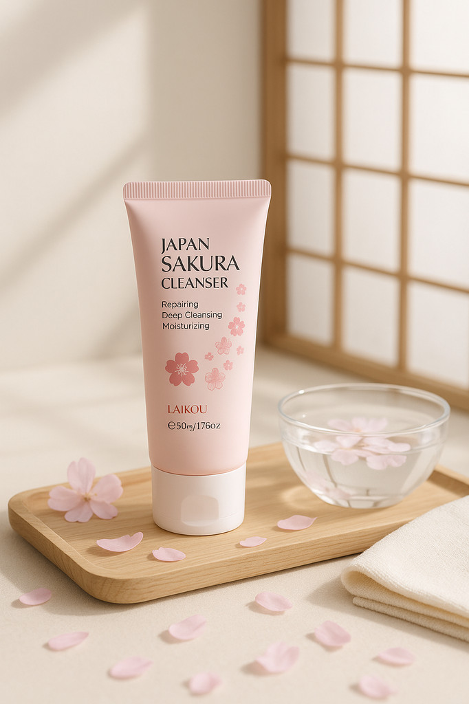 LAIKOU Japanese Cherry Blossom Facial Cleanser Moisturize Skin Clean Pores Skin Care Products