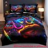 Colorful Gamepad 3D Print Quilt Cover Set Fashion Cool Fragment Game Console Bedding Set Polyester Soft Comfortable Duvet Cover