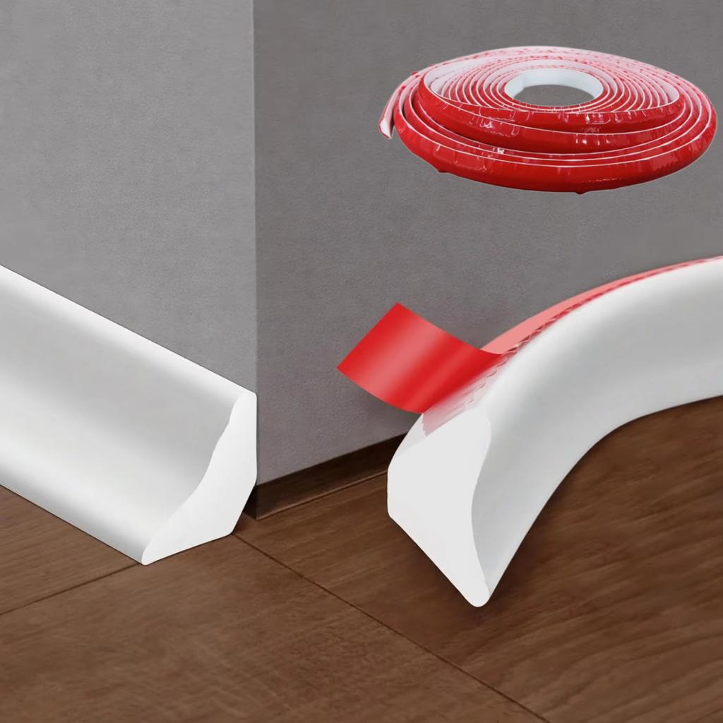 1PC 1/3/5/6m Self-Adhesive Wall Trim Line Waterproof Corner Baseboard Sealing Strip Peel and Stick For Floor, Ceiling, Edges