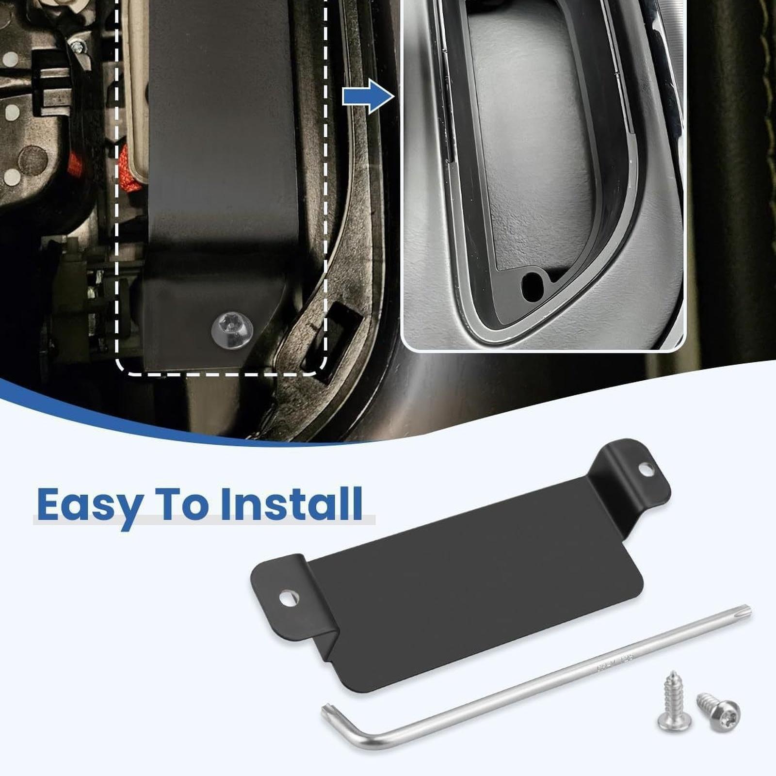 

R58D Металлическая защитная пластина от кражи Включает защитные винты и установочный инструмент Автомобильная защитная панель для использования в автомобилях One Size чёрный