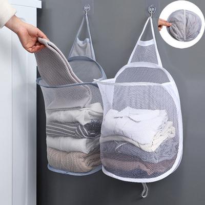 Hanging Laundry Basket Portable Multifunctional Storage Basket Portable Large-capacity Household Cloth Nets Storage Organizer