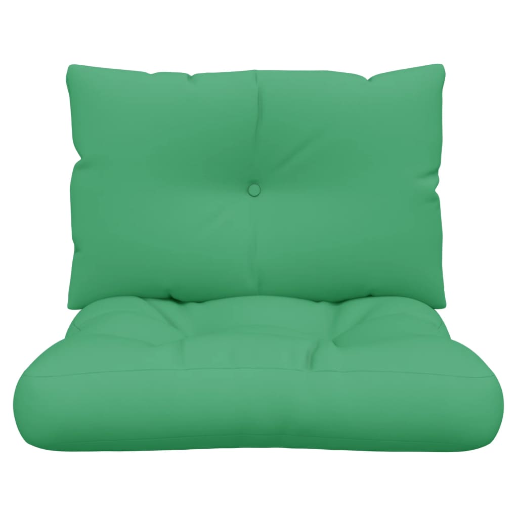 2 Piece Pallet Cushion Set Green Fabric
