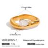 Zircon Ring, Titanium Steel Jewelry, Stainless Steel Small Sugar-shaped Zircon Ring