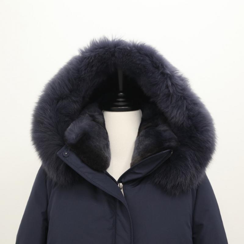 Shiz Madam Women Duck Down Half Jacket With Fox Fur J31752