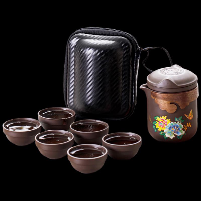 Woding Zisha Color-Changing Portable Travel Tea Set