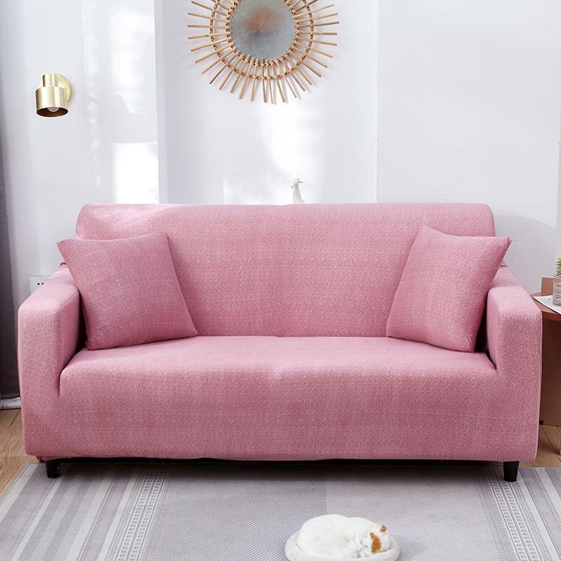 Solid Color Textured Sofa Cover, Full Cover, Elastic Sofa Cover, Vip Four Seasons Universal Combination, Vip Sofa Cushion