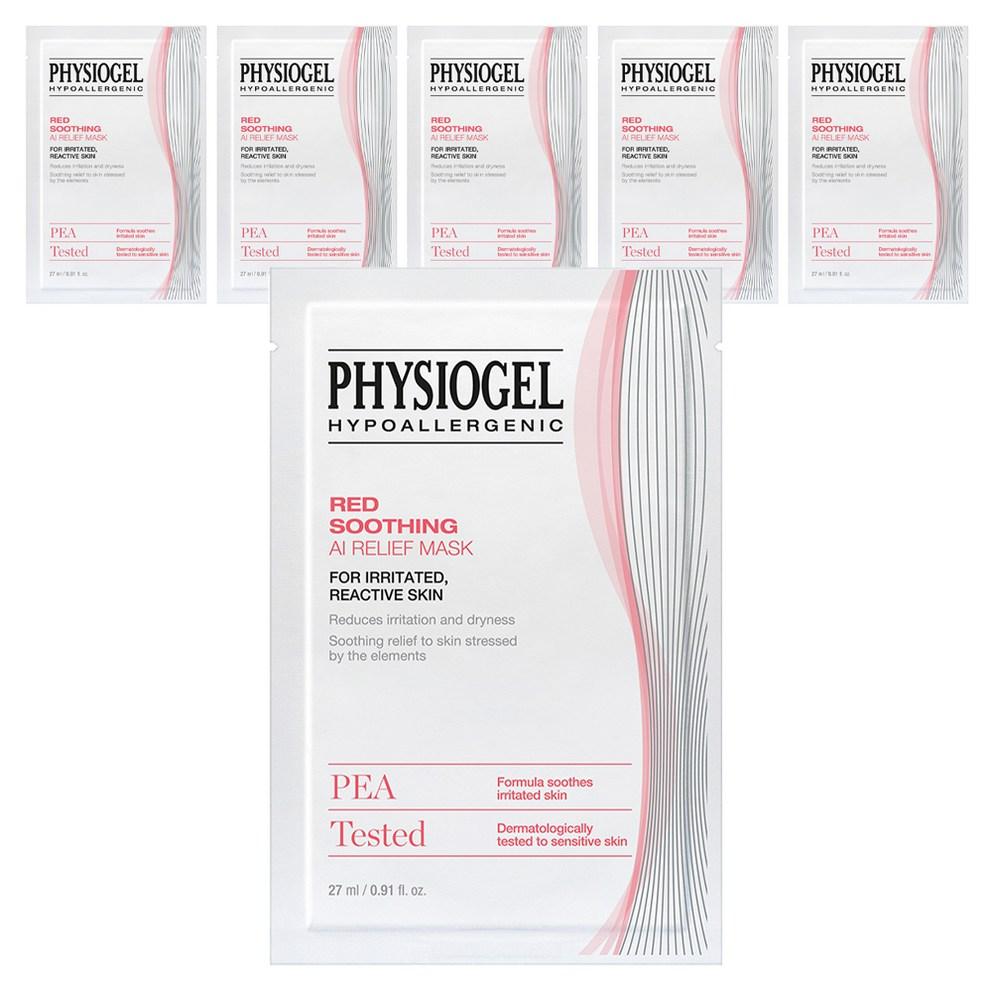 Physiogel Red Soothing AI Relief Mask, 1 Sheet, 6 Count