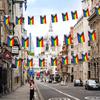 Curcubeu steag LGBT Pride șir steag agățat Gay lesbiene bannere Bunting steaguri mic curcubeu steag Par