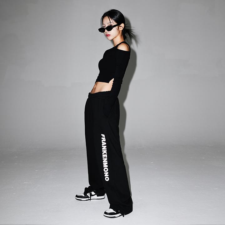 FRANKENMONO (Triple Terry) Reflective Logo String Oversized Pants