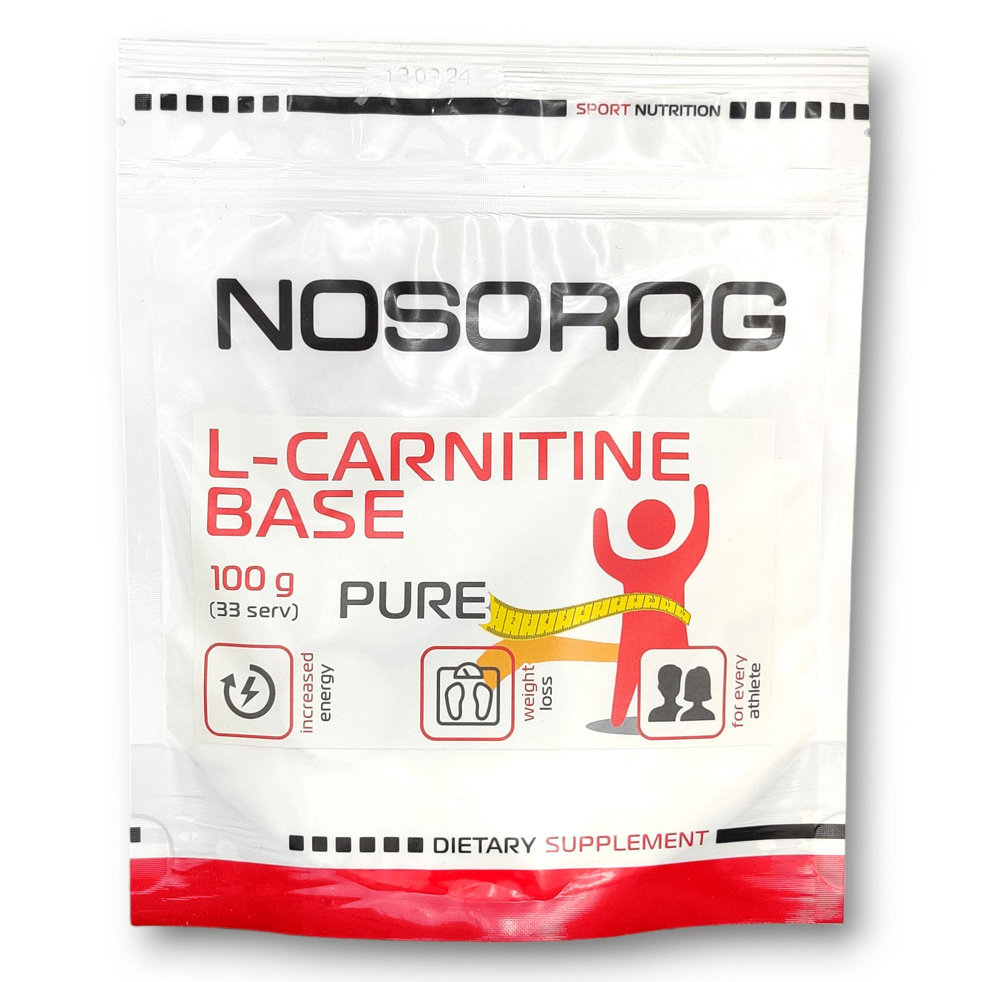 

Nosorog L-Carnitine Base, 3000 mg. 100 g