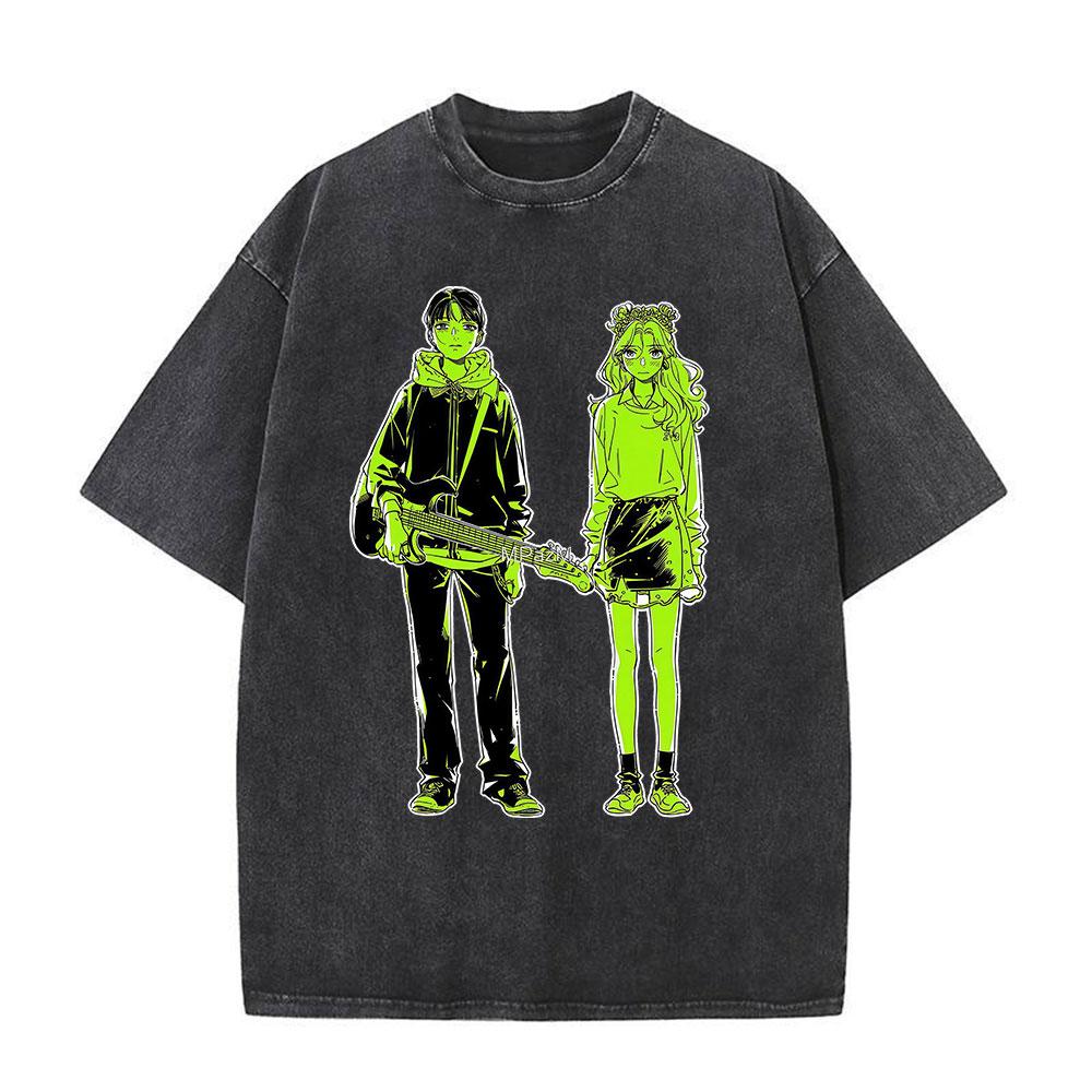 Vintage Washed The Guy She Was Interested in Wasnt A Guy At All T Shirt Men Women Clothing Harajuku Oversized Casual Tshirt