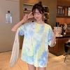 woman Tie Dye Harajuku Funny Tshirt Summer  ladies Japan Streetwear Hip Hop Tees Shirts Korean Tops fashion T-shirt