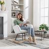 Comfortable Rocking Chair Accent Chair High Backrest Armchair Upholstered Glider Rocker for Living Room