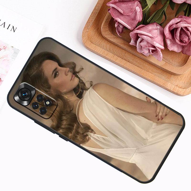 Singer Lana Del Rey Case For Xiaomi Redmi Note 11 10 9 8 12 Pro Plus 12S 11S 10S 9S Cover For Redmi 12C 10C 9C