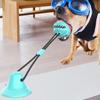 Dog Toothbrush Toy Happy Pet Bell Chew Toy Dog Chew Toys for Chewers Suction Cup Teething Rope Toy Treat Dispensing for Training