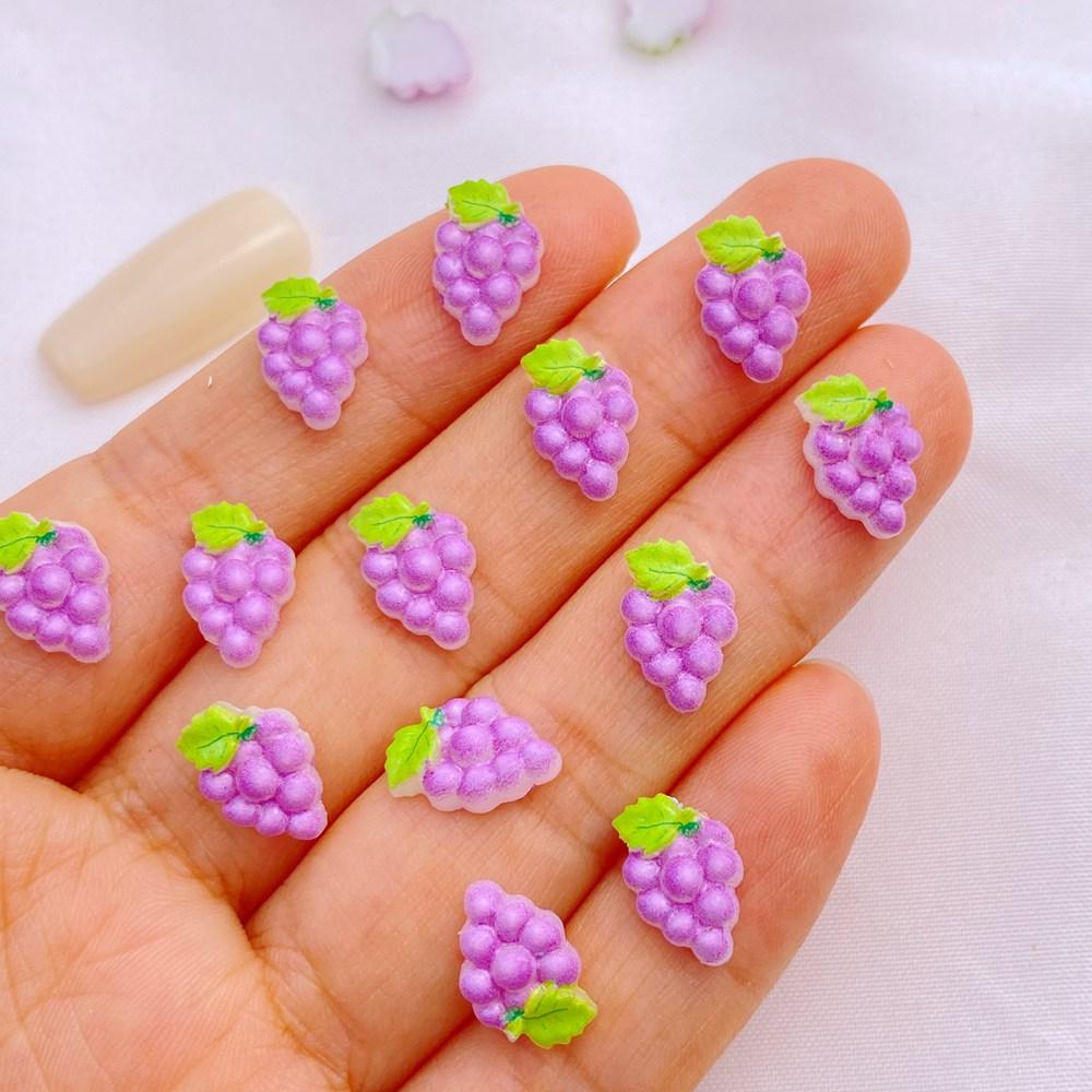 50Pcs New Cute Resin 8-12mm Mini Cherry Watermelon Fruits Series Flat Back Manicure Parts Embellishments For Hair Bows