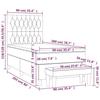 3138005 vidaXL Lit à sommier tapissier avec matelas Bleu foncé 90x200 cm