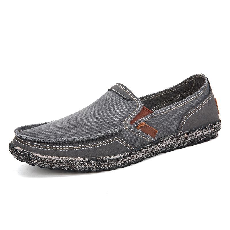 New Spring Autumn Light Canvas Shoes Men Breathable Men Shoes Loafers Soft Comfortable Outdoor Flat Lazy Shoes