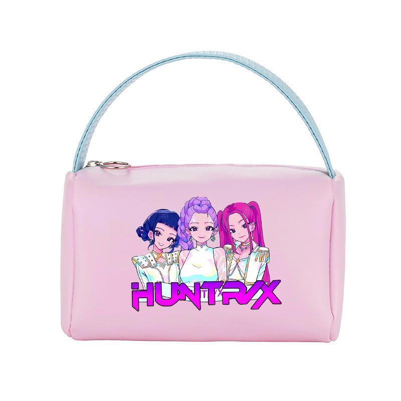 Sac à Maquillage Organisateur Portatif KPop Demon Hunters pour Femmes Sac à Main Cosmétique de Voyage Portable Sacs à Maquillage Trousse de Toilette Imperméable
