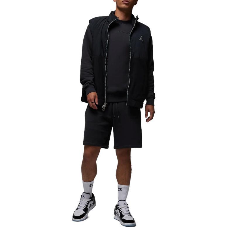 Air Jordan Wordmark Knitted Crew Neck Sweatshirt 'Black' Men's FJ7789-045