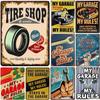 Funny Mechanic Shop Sign Mechanic Hourly Rate Reproduction Vintage Metal Sign Tin for Man Cave, Cars, Workshop Garage Wall Deco