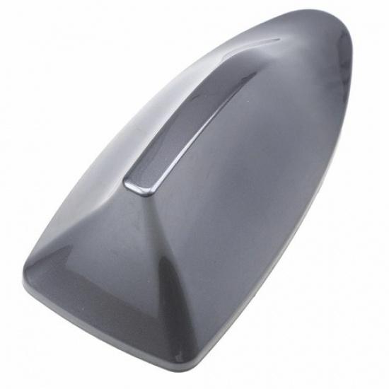 Gray Shark Fin Roof Antenna Aerial FM/AM Radio Signal Decor Car Trim Universal