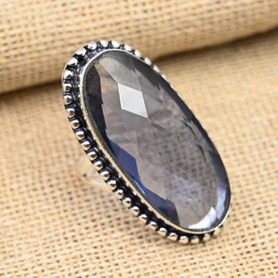 Iolite Gemstone Handmade 925 Srebrny Pierścień Biżuteria Na Święto Dziękczynienia
