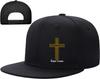 Hope Cross Graphic Snapback Cap Polyester Adjustable Baseball Hat Casual Hip Hop Flat Bill