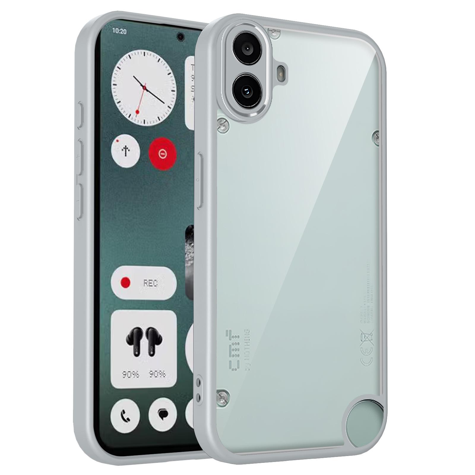 Чехол CMF By Nothing Phone 1 с воздушной подушкой, противоударный силиконовый бампер, прозрачная матовая задняя крышка, жесткий чехол для телефона Nothing CMF Phone1 Pc + tpu&Nothing CMF Phone 1 серый