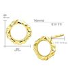 K10 Stud Circle 10k Gold [Sears] Women's Earrings, Design, se105-0020-yg