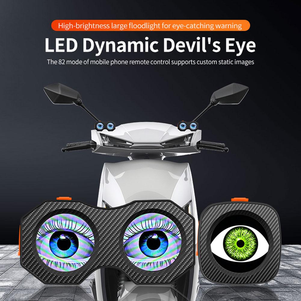 Bicycle Devil Eye Light Tail Light Devil's Eyes Waterproof Bike Lights For Night Riding With Type C Rechargeable M0O9