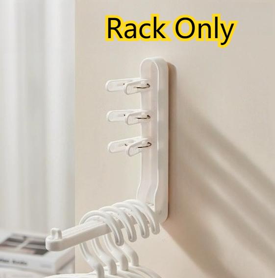 

A Compact Hanger System, A Foldable Hanging Storage Rack, A Hook Storage Organizer, And a Hanger Organizer, Drying Rack білий