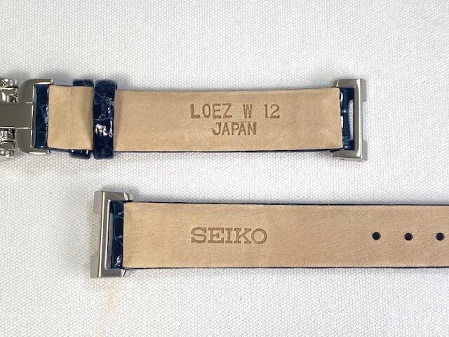 L0EZ112J9 SEIKO Dolce Exceline 12mm Leather for & Strap, Crocodile, Navy, SWCW105/ 1B25-0AM0