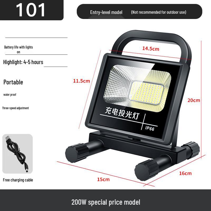 Rechargeable Super Bright Floodlight for Emergency, Construction, and Outdoor Use
