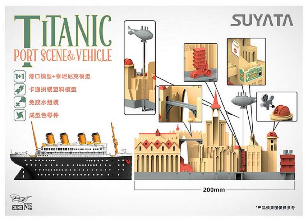 Suyata Titanic with Port Vehicle Diorama Plastic Model & SYTSL-002