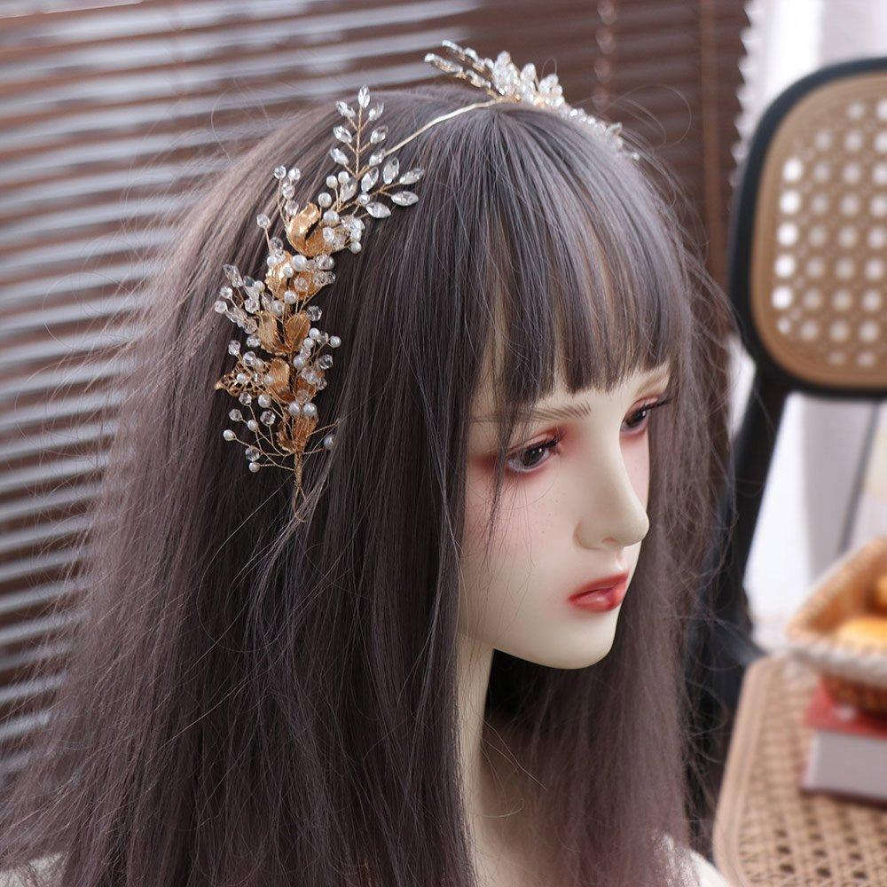 Beaded Crystal Headpiece Handmade Rhinestone Head Chain Premium Bridal Tiara Hair Vine  Wedding