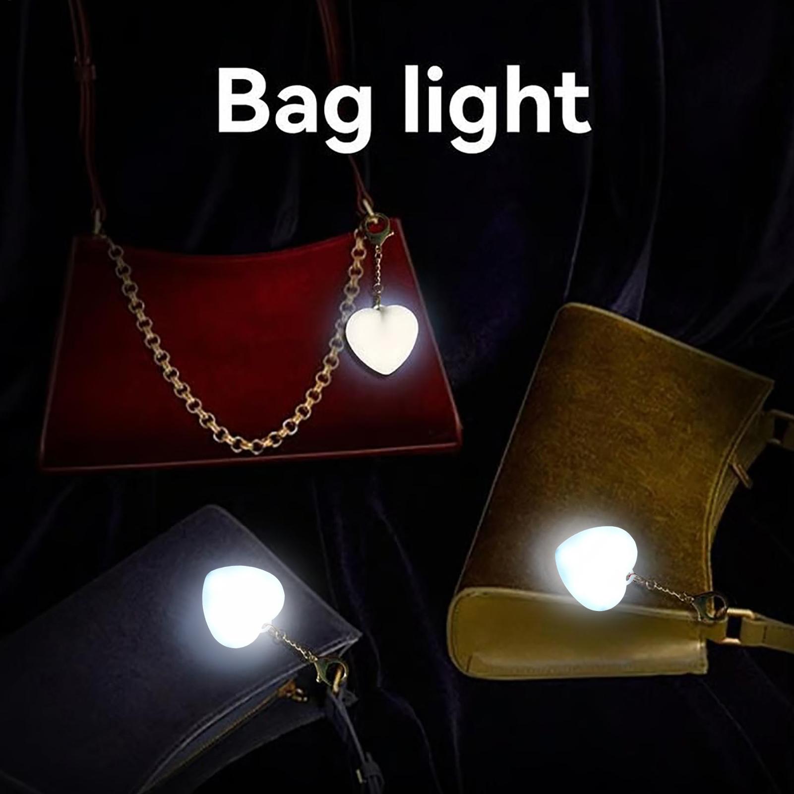 Кошелек Светящееся Сердце Свет LED Сенсорный Свет для кошелька Активация касанием Свет для сумки Ночной свет для сумки Лампа для кошелька Перезаряжаемый