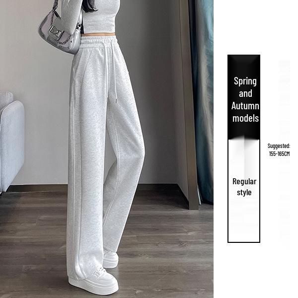 Women's Wide-Leg Velvet Sweatpants - Height-Enhancing Banana Sports Pants for Autumn/Winter 2025