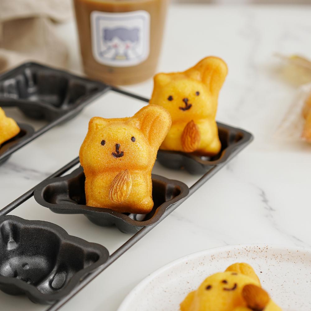 8 Células Esquilo Madeline Bolo Molde Metal Geléia Doce Sobremesa Assadeira Resistente Ao Calor Cozinha Pastelaria Bakeware Fácil de Limpar