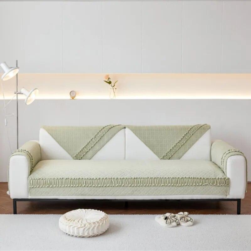

Non-Slip Thicken Plush Sofa Cushion Mat Modern Simplicity Sofa Towel Winter Milk Plush Cover for Living Room 70X70cm 1pc