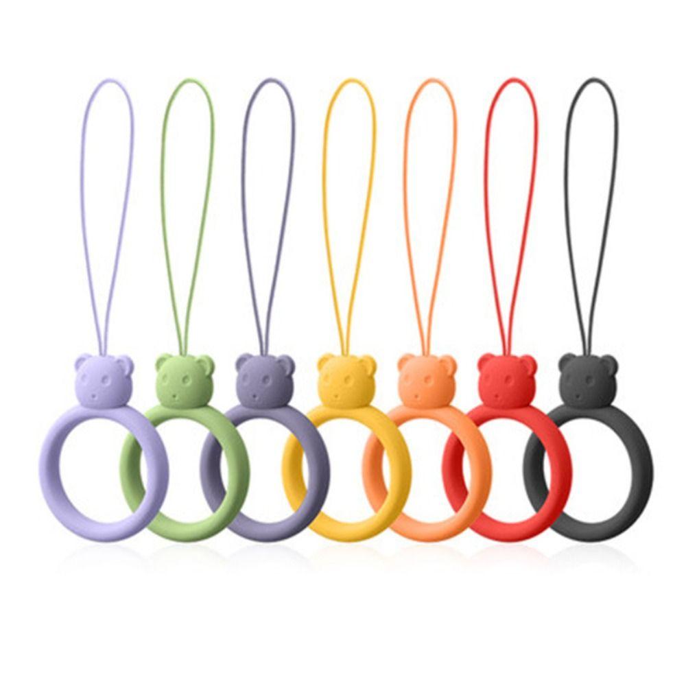 Anti-lost Mobile Phone Pendant Finger Ring Silicone Phone Short Lanyard  U Disk Hanging