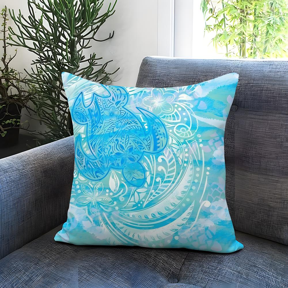Light blue ocean ripple Cushion Cover Comfortable Reversible Pillow Cover Ideal for Car Sofa Bedroom  Beyond