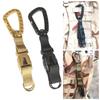 Tactical Key Ring Holder Gear Keychain Clip Nylon Webbing Quick Release Buckle Molle Bag Attachments Metal Carabiners Keychain