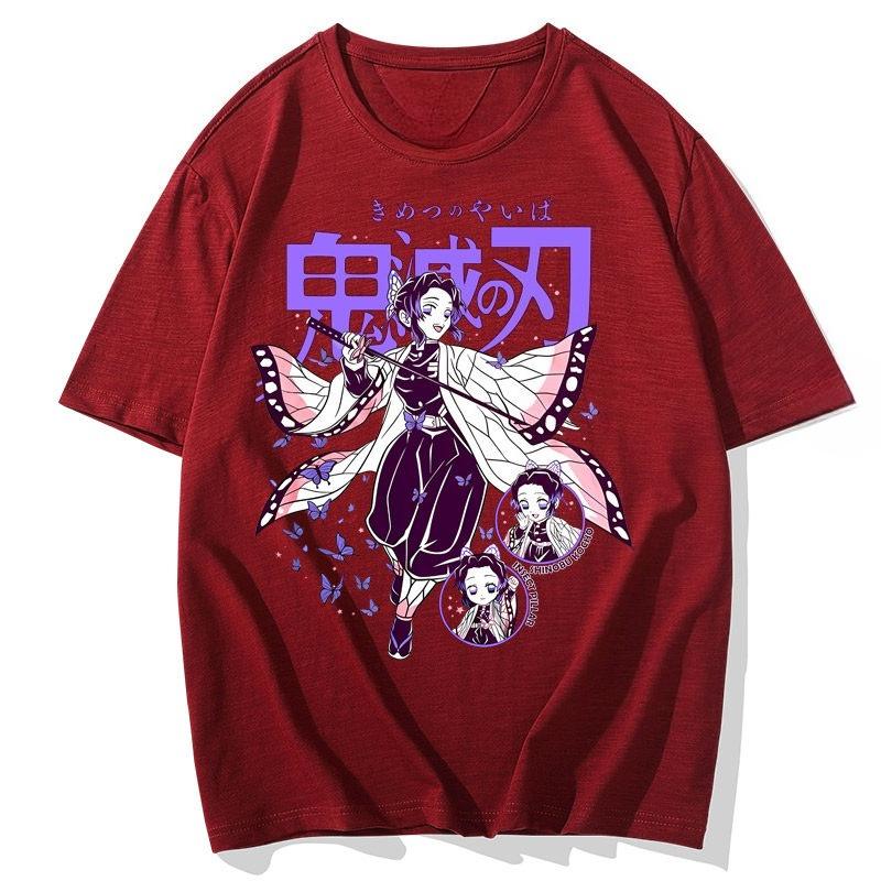 2026 New Demon Slayer Blade Tshirt for Unisex and Women Anime Pillar Jigu Peripheral Clothes Short Sleeves Summer