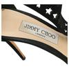 Auth JIMMY CHOO Lochsandalen mit Lochmuster-Sternabsatz Schwarz ji8803ss Gebraucht