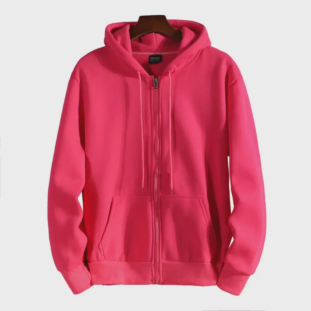2023 Spring/Autumn Large Size Thin Cotton Zipper Hoodie with Printed Logo