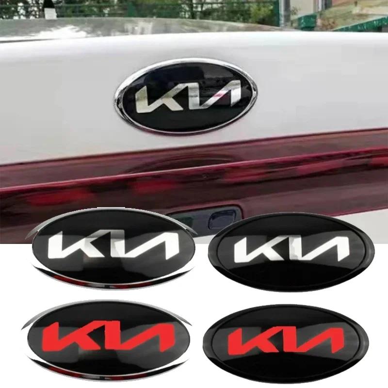 for KIA KN K2 K3 K5 Sorento RIO Senda Sportage Forte Seltos Optima Niro Soul Ceed Car Front Hood Emblem Tail Trunk Badge Sticker