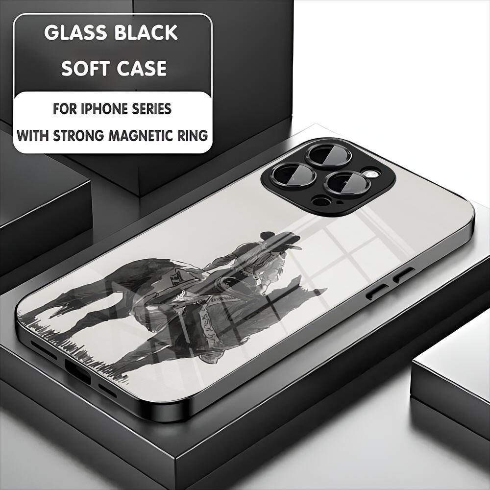 Cool Girl Riding A Horse Phone Case For Iphone 17 16 15 14 13 11 12 Pro Max Mini Plus Magnetic Glass Phone Cover