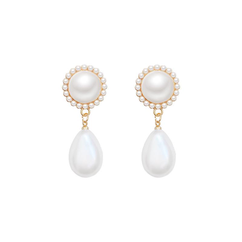 S925 Silver Needle Luxury Pearl & Cat's Eye Stone Earrings for Women – Elegant, All-Match Design.